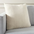 thumbnail image 2 of SAFAVIEH Mari 18" x 18" Modern Ivory Solid Cotton Decorative Pillow, 2 of 6