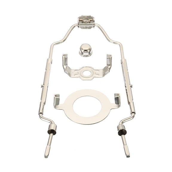 Uxcell 8 9 10 11 Inch Lamp Harp Kit with Finial, Adjustable Lamp Shade Bracket Holder with Light Base for Lamp, Silver