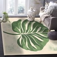 thumbnail image 4 of Area Rugs Indoor Non-Slip Rectangle Rug 4x6 Ft Vintage Style Tropical Plants Green Leaves Rug Rubber Backing Floor Mats Non Shedding Home Decor Carpet for Entryway Living Room, 4 of 8