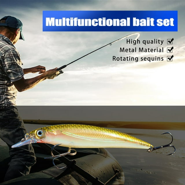 KIHOUT Spring Discount Set Bait, Fake Bait, Sequined Soft Bait, Cocked Mouth Bait Set