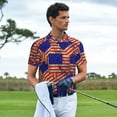 thumbnail image 3 of Yiaed Vintage USA FlagPrint Men's Short Sleeve Polo Shirt,Golf Polo for Men Three-Button Golf Shirt Athletic Casual Collared T-Shirt- 4X-Large, 3 of 7