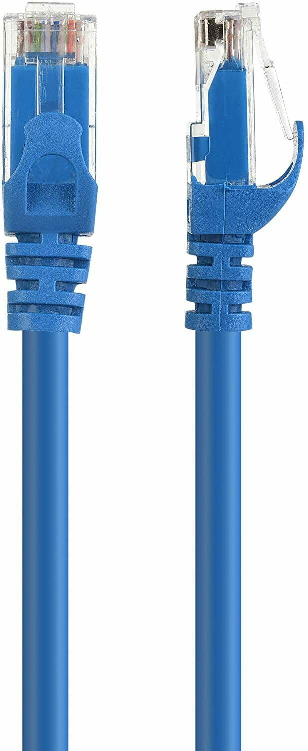 CAT 6 Ethernet Cable Lan Network CAT6 Internet Modem Blue RJ45 Patch Cord - 15 FT