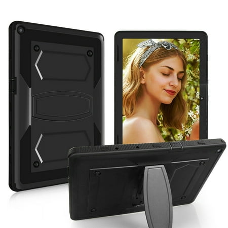 SOATUTO For Walmart Onn 10.1 Tab Case 2020 ( Model: 100011886 ) Shockproof Kids Friendly Rugged Drop-Proof Sturdy Armmor Case Built-in Kickstand For Onn 10.1 inch Tablet 2020 Generation 2 - Black
