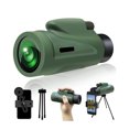 thumbnail image 1 of Telescopio monocular 12x56 HD Telescopio monocular para adultos con soporte para teléfono inteligente y trípode actualizado, monocular impermeable para teléfono celular con prisma BAK4 para, 1 of 4