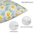 thumbnail image 3 of Pofeuu Daisies Flowers Print Double-sided plush pillowcase Square Throw Pillow Covers Pillows Cover for Living Room Bedroom Sofa Couch Cushion Cover（No pillow core）-24"x24", 3 of 7