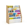 thumbnail image 1 of Humble Crew Kids Journey Supersized Book Rack Storage Bookshelf, 6 Tiers, Natural/White, 1 of 5