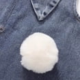 thumbnail image 6 of MUXiin Toddler Baby Easter Outfit Denim Overall Pants for Boys Girls Bunny Ear Romper with Pom Pom Tail Jeans Jumpsuit,3-6 Months,Blue, 6 of 7