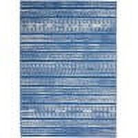 4’ x 6’ Light Blue and Ivory Distressed Area Rug