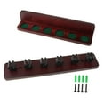 thumbnail image 2 of Siruishop Pool Cue Rack Pool Table Rods Organizer Stand Easy to Install Hold 6 Pool Sticks Claret, 2 of 8