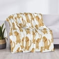 thumbnail image 3 of Wukai Labrador Retriever Couverture Horizontale en Flanelle, Douce et Résistante au Rétrécissement, Adaptée pour Lits, Camping, Voyage, Unisexe-80"x60 Pouces, 3 of 6