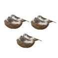 thumbnail image 1 of 3 Sets Easter Simulation Birds Fake Birds Breeding Nest Decorations (Coffee), 1 of 7