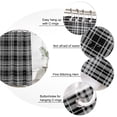 thumbnail image 3 of 54x78 Inch Shower Curtain Decorative Buffalo Plaid Bathtub Bath Curtains Fabric Waterproof Bathroom Decor, Black White Gray Farmhouse Gingham Striped Small Stall Shower Curtain Set with 12 Hooks, 3 of 7