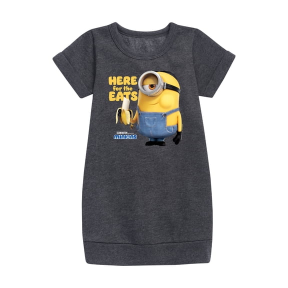 Despicable Me Minions - Only Here For The Eats - Toddler & Youth Girls Fleece Dress
