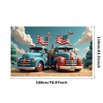 thumbnail image 3 of Decorative Design American Flag Truck Photography Backdrop for Fourth of July Celebration Party Event Decor, 3 of 8