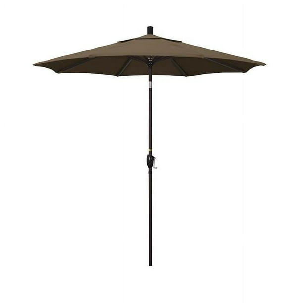 California Umbrella GSPT758117-5425 7,5 Ft. Marché de l'Aluminium Parapluie Pousser l'Inclinaison - Bronze-Sunbrella-Cocoa