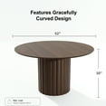 thumbnail image 5 of 52 in. Soild Wood Walnut Dining Table Round Kitchen Table, 5 of 5