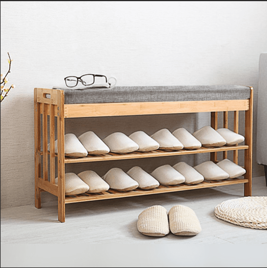 bench shoe storage rack