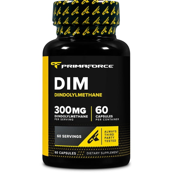 PrimaForce DIM (Diindolylmethane) Supplement 300mg, 60 Capsules