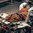 thumbnail image 2 of KUIFORTI Orange Camo ATV Seat Cover Easy to Install Water-Resistant Four Wheeler Accessories Seats Protect Compatible with Most ATV for Sportsman, Rancher,Foreman, Scrambler, 2 of 7