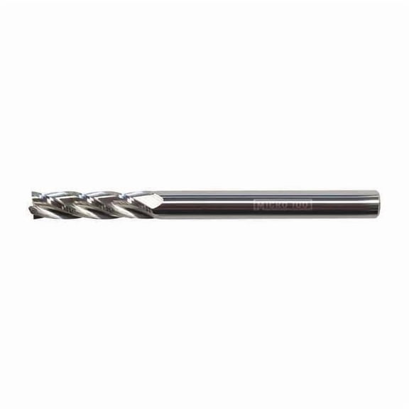Micro 100 Carb End Mill,5/64 In,4FL,CC,Uncoated GEM-078-4