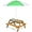 Green and White, variant on Olakids Kids Picnic Table, 4 in 1 Outdoor Toddler Sand Water Wooden Table and Chair Set with Removable Umbrella, Children Activity Furniture  Set for Patio Garden Backyard