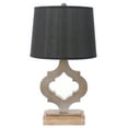 thumbnail image 1 of 26" X 25" X 7" Black Traditional Wooden Table Lamp With Linen Shade, 1 of 3