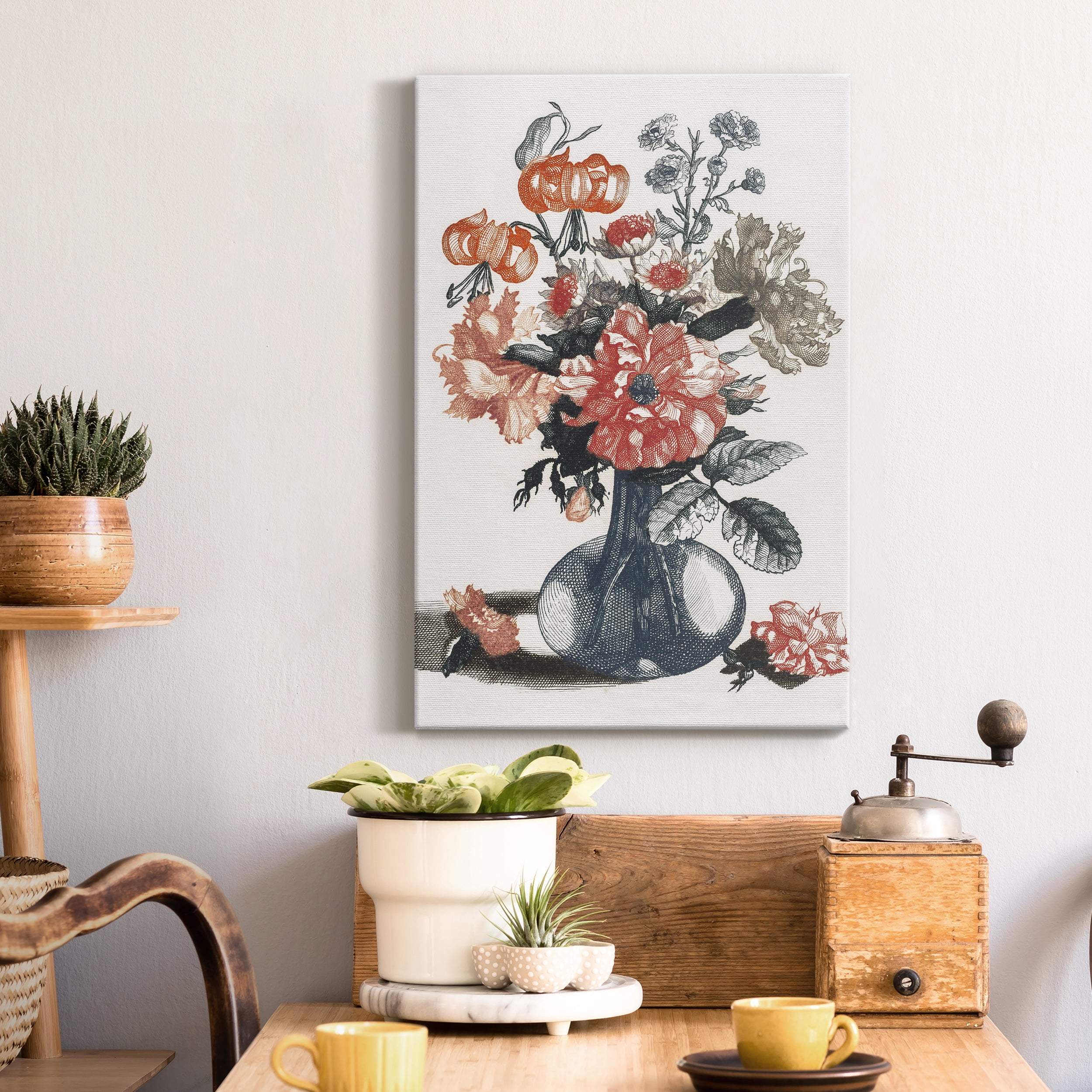 Flowers in a Vase Premium Gallery Wrapped Canvas - Ready to Hang - 40 x 60