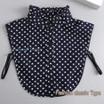 thumbnail image 5 of LoudSung False Collar Detachable Blouse Fake Collar Half Shirts Collar Polka Dots Designed Top Elegant for Women 2PCS, 5 of 10