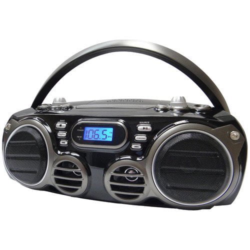 Sylvania Wireless Under The Cabinet Kitchen CD Player Radio Bluetooth Speaker System Plus 6ft Kubicle Aux Cable Bundle 