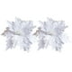 thumbnail image 1 of Monstrate 2 piezas 25 cm brillo Poinsettia árbol de Navidad adornos de Navidad flores artificiales boda fiesta vacaciones Decoración del hogar Blanco, 1 of 6
