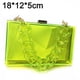 thumbnail image 2 of Bolso bandolera de un solo hombro, bolso cuadrado pequeño con cadena portátil, bolso acrílico transparente para mujerAmarillo transparente, 2 of 5