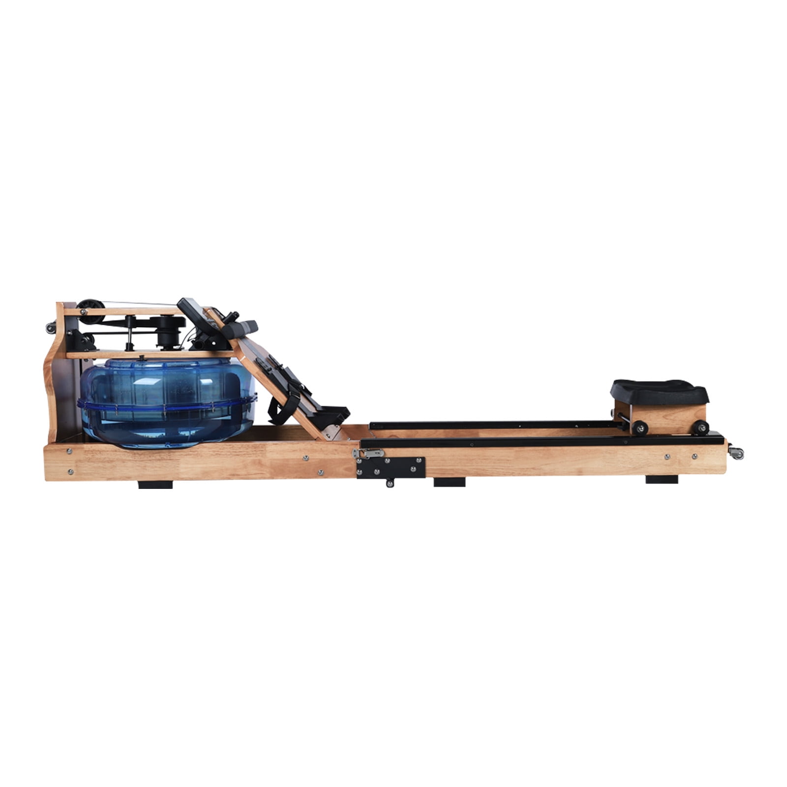 Water Rowing Machine With LED Display Wooden Rowing Machine With
