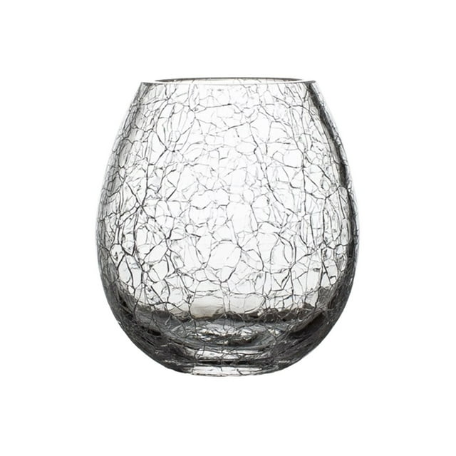 Vasos artesanales de cristal craquelado de colores, 310 ml (10.5 oz), gruesos, sin plomo, ideales for fiestas en casa o en el bar.