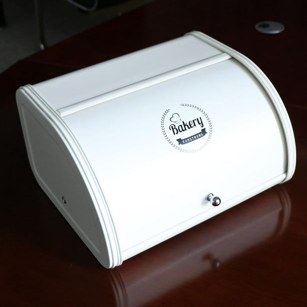 Panera grande - Panera de cocina - Panera de metal retro Blanco