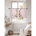 thumbnail image 3 of Bunny Easter Sheer Curtains 45 Inch Length 2 Panels Set Window Treatments, Pink Plaid Spring Floral Pastoral Rod Pocket Semi Curtains for Living Room/Bedroom/Kitchen Décor, 104"W x 45"L, 3 of 7