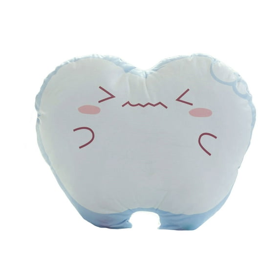 huanledash Tooth Plush Pillow Various Cute Expression Plushie Soft Back Cushion Ornament PP Cotton Cartoon Tooth Decay Doll Kids Stuffed Pillow Birthday Gifts