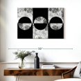 thumbnail image 3 of Elephant Stock Black Background Abstract Wall Art - Horizontal Canvas Wall Art - Living Room Wall Decor - Abstract Canvas - Black And Gray Decor - 36" x 24", 3 of 8