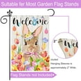 thumbnail image 4 of Easter Garden Flag, Easter Flags 12.5x18 Double Sided, Burlap Happy Easter Yard Flag with Bunny Eggs Tulips Flowers Welcome Small Vertical Spring Farmhouse Signs for Outdoor Outside Lawn Decorations, 4 of 6