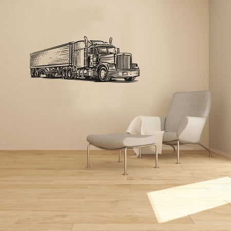 Truck Cargo Trucks Monster Truck Toy Cars Vehicle Wall Sticker Art Decal for Girls Boys Room Bedroom Nursery Kindergarten House Fun Home Decor Stickers Wall Art Vinyl Decoration Size (20x30 inch)