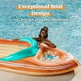 thumbnail image 5 of SYNCFUN 8 ft Inflatable Boat for Pool with Reinforced Cooler, Boat Raft Pool Lake Toys Summer Swimming Pool Party Decorations for  Adults, 5 of 9