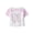 Tiara Pink, variant on Girls Short Sleeve Quick Dry Mesh Cropped Football Tee, Sizes XS-XXL
