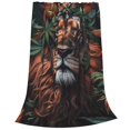 thumbnail image 2 of Pofeuu Lion Forest Crown Print Ultra-Soft Micro Fleece Blanket,for Bed Or Sofa,All Season Throw Blankets Flannel Blanket-40"x30", 2 of 7