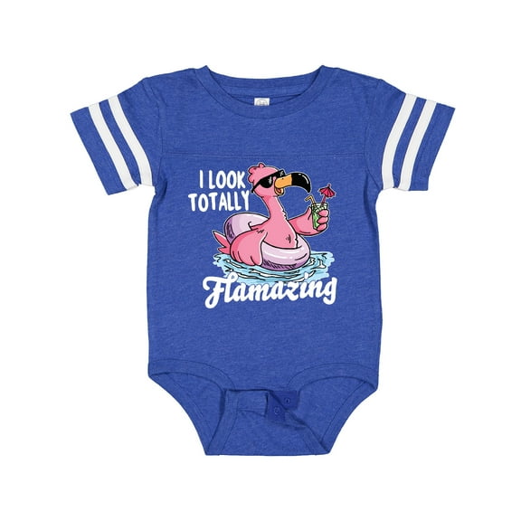 Inktastic I Look Totally Flamazing with Flamingo in Sunglasses Boys or Girls Baby Bodysuit