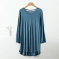 thumbnail image 4 of Birdeem Blouses pour Femmes Blouse Unie Décontractée Mode Col Rond Régulier Sans Manches Vêtements de Nuit Hauts, 4 of 9