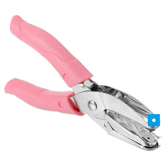 Uxcell 1/16" Single Hole Punch Handheld Hole Puncher with Soft Grip Circle Hole Metal Paper Puncher, Pink