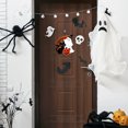 thumbnail image 4 of Decoración colgante de Halloween | Diseño de Gato Negro Calabaza Fantasma | Adorno festivo naranja y negro | Lindo sombrero de bruja con caras sonrientes | Mediano 29cm x 28cm | Decoración de Pared, 4 of 5