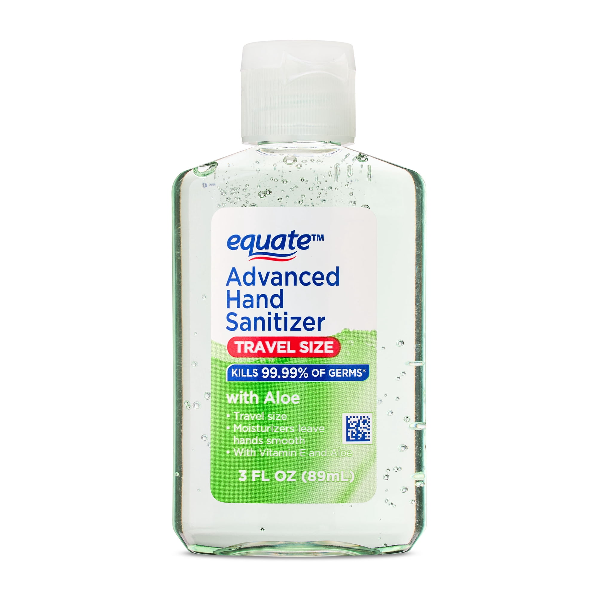Equate Advanced Hand Sanitizer with Aloe, Travel Size, 3 fl oz