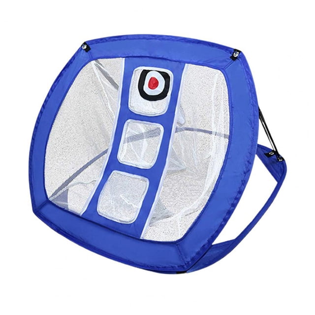 Wosthever Red de entrenamiento de Golf, césped plegable, ayuda para patio trasero, jaula de práctica para interiores y exteriores, accesorios Golf Azul