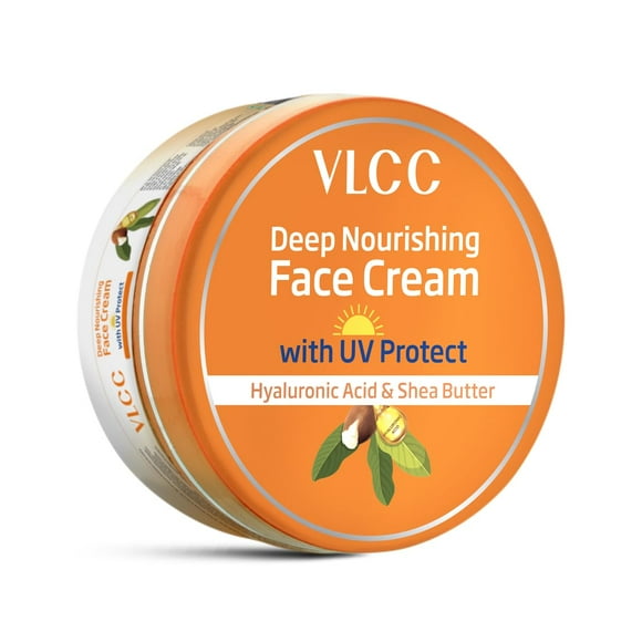 Vlcc Deep Nourishing Face Cream With Uv Protect - 200G | With Hyaluronic Acid & Shea Butter | Uv Protection | Winter Skin Protection | Intense Moisturization & Nourishment