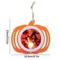 thumbnail image 3 of Xihbxyly Linterna de Calabaza de Halloween, Lámpara Colgante Plana a Pilas, Esqueleto Luminoso de Madera, Decoración para Interiores y Exteriores, Ideal para Fiestas Navideñas (2 Pilas Aa)., 3 of 4